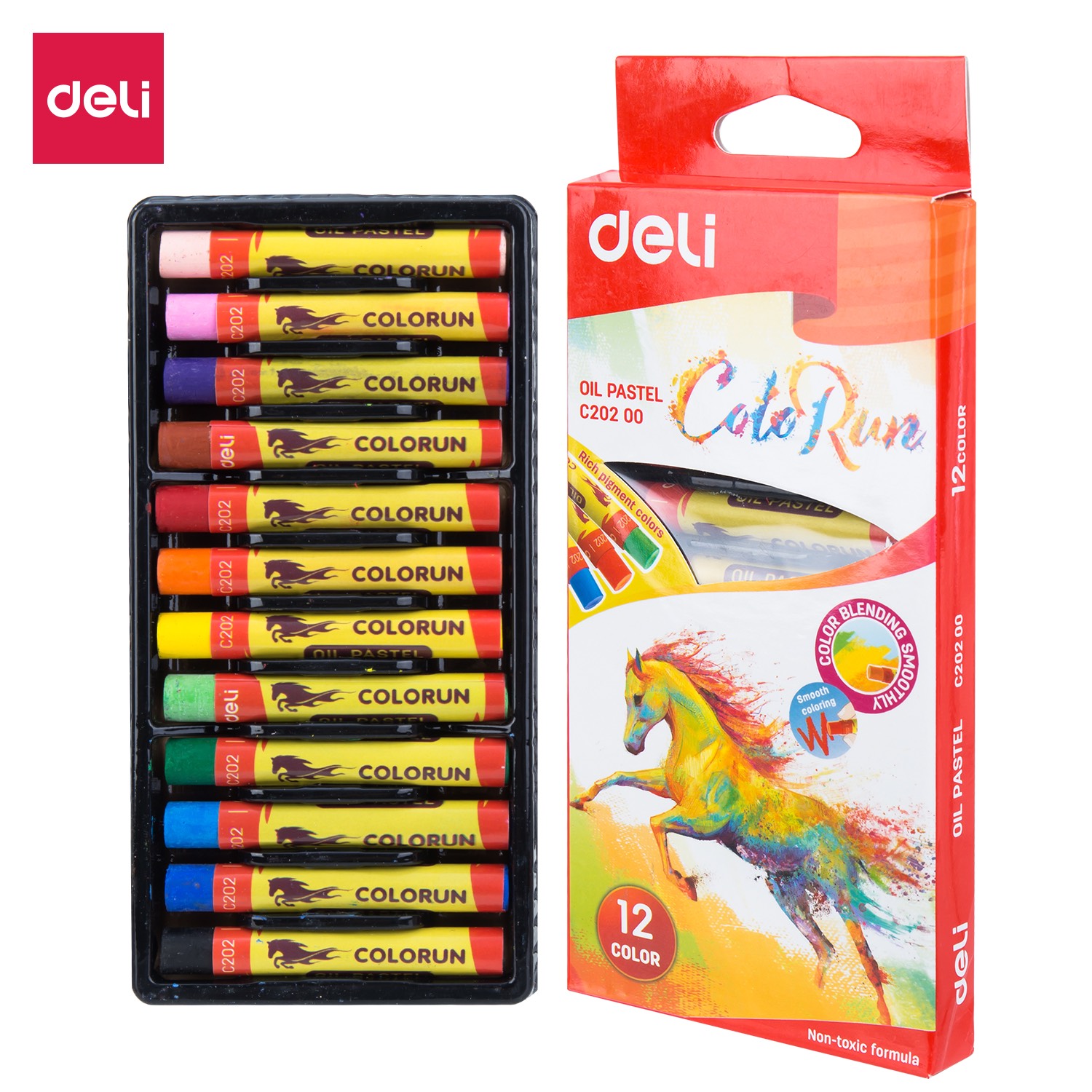 CRAYONS HUILE EC202 00 12PCS DELI
