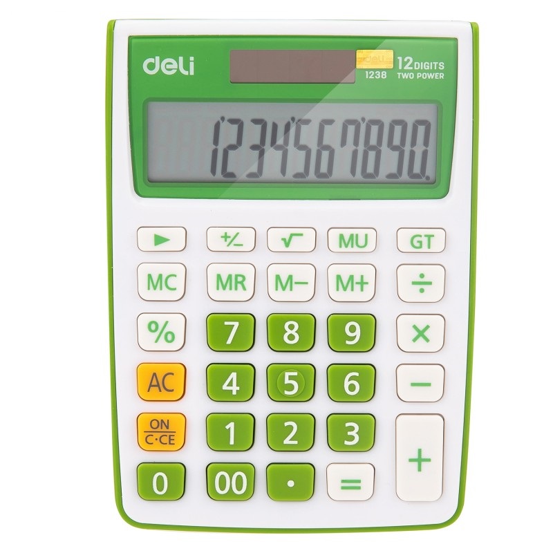 CALCULATRICE BUREAU E1238 VERT DELI
